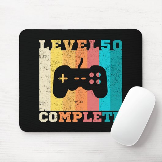 50th誕生日/記念日レベル50完了 マウスパッド (マウス)