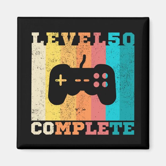 50th誕生日/記念日レベル50完了 マグネット (正面)