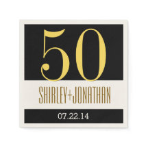 50th金ゴールドモダン記念日金ゴールドと黒V02