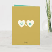 50th金ゴールド記念日の名前の追加海緑 カード (裏面)