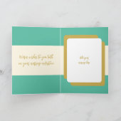 50th金ゴールド記念日の名前の追加海緑 カード (内部)