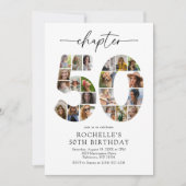 50th チャプター フォトコラージュ 誕生日招待状 招待状 (正面)