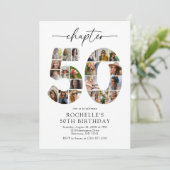 50th チャプター フォトコラージュ 誕生日招待状 招待状 (スタンド正面)