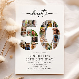 50th チャプター フォトコラージュ 誕生日招待状 招待状