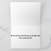 **50th**誕生日が私の**妹**に希望 カード (内部)