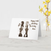 **50th**誕生日は私の**ツイン・シスター** カード (黄色い花)