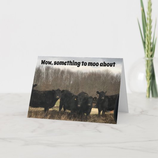 **50th**誕生日は「モーABOUT」 カード (正面)