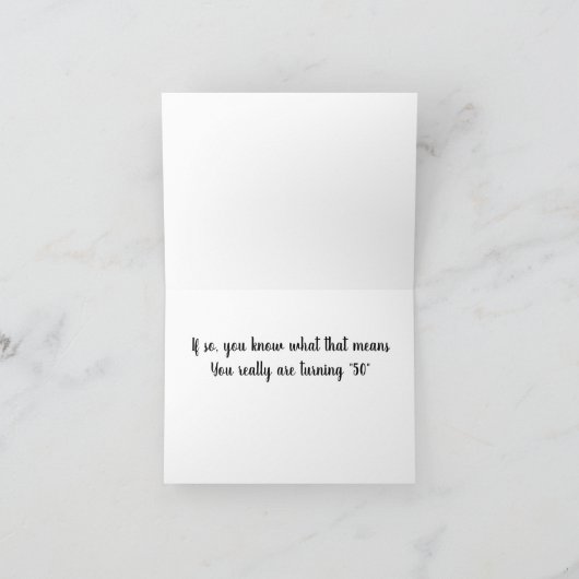 **50TH**誕生日ぼやけは？ カード (内部)