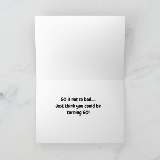 **50th**誕生日格言カード カード (内部)