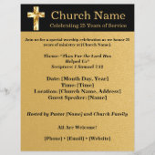 50th Anniversary Black Gold Church Invitation チラシ (正面)