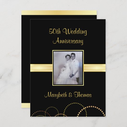 50th Anniversary Celebration Invitation - Photo Op 招待状 (正面/裏面)