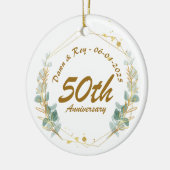 50th Anniversary Christmas Ornament Personalized,  セラミックオーナメント (左)