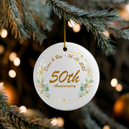 50th Anniversary Christmas Ornament Personalized,  セラミックオーナメント