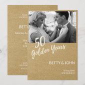 50th Anniversary – Classic Photo Gold 招待状 (正面/裏面)