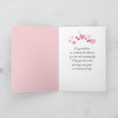 50th Anniversary Dreamy Flowers On Mint Green  カード (内部)