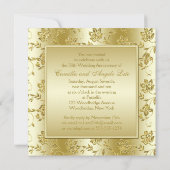 50th Anniversary Gold Faux Glitter Invitation 招待状 (裏面)