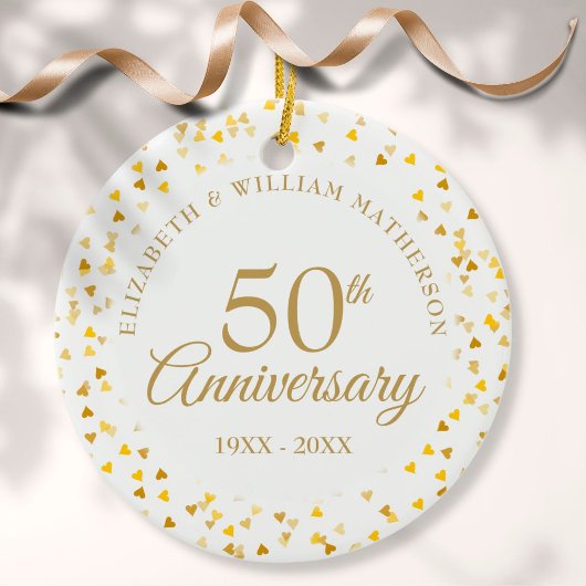 50th Anniversary Gold Hearts セラミックオーナメント