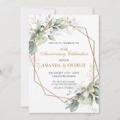 50th Anniversary Greenery Wedding 招待状 (正面)