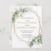 50th Anniversary Greenery Wedding 招待状 (正面/裏面)