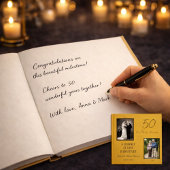 50th Anniversary Guest Book – Gold ゲストブック