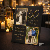50th Anniversary Guest Book Table Display Sign 台座サイン