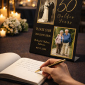 50th Anniversary Guest Book Table Display Sign 台座サイン