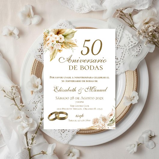 50th Anniversary invitation 招待状