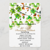 50th Anniversary Invitation, Greenery Wedding Anni 招待状 (正面)