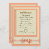 50th Anniversary invitation in soft peach and crea 招待状 (正面/裏面)