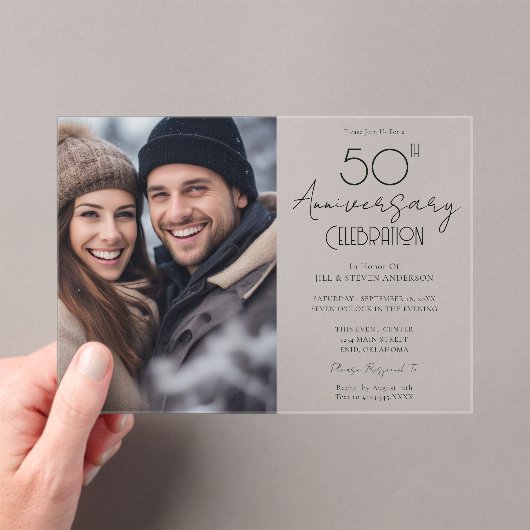 50th Anniversary One Photo Announcement  アクリル招待状 (インサイチュ (ポータブル))