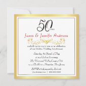 50th Anniversary Party Gold Invitations 招待状 (正面)