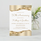 50th Anniversary Party Gold Mirror Foil  招待状 (スタンド正面)
