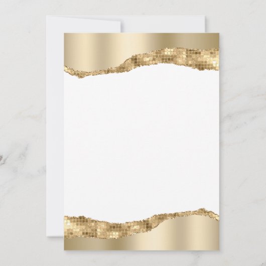 50th Anniversary Party Gold Mirror Foil  招待状 (裏面)