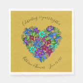 50th Anniversary Partyware,フローラハート,カスタム スタンダードランチョンナプキン (正面)