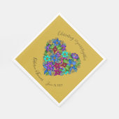 50th Anniversary Partyware,フローラハート,カスタム スタンダードランチョンナプキン (角)