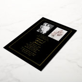 50th Anniversary Then and Now Black Gold 箔招待状 (回転した状態)