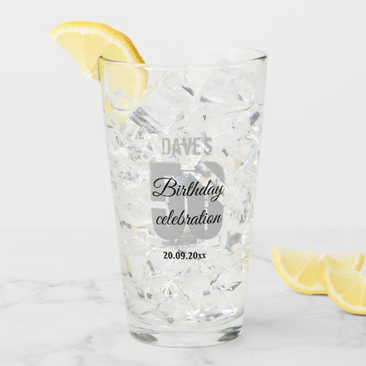 50th Any Age誕生日パーソナライズされたパーティー タンブラーグラス (アイス正面)