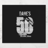 50th Any Age誕生日パーソナライズされたパーティー ビールラベル (シングルラベル)