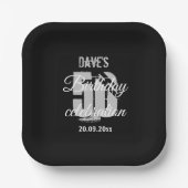 50th Any Birthday Partyの作成 ペーパープレート (正面)