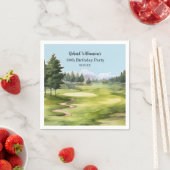50TH (ANY YEAR) BIRTHDAY PARTY GOLF COURSE スタンダードカクテルナプキン (インサイチュ)