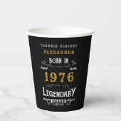 50th Birthday 1976 Legendary Retro 紙コップ (正面)