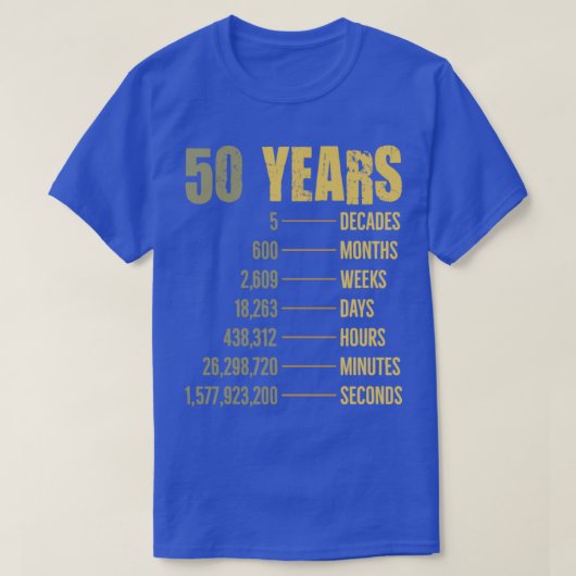 50th Birthday 50 Year Old Funny Quote Gift  Tシャツ (デザイン正面)