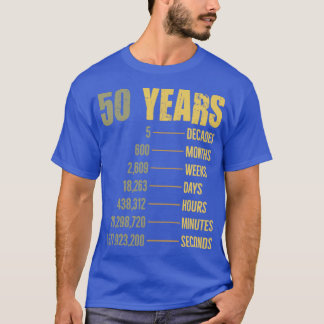 50th Birthday 50 Year Old Funny Quote Gift  Tシャツ