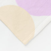 50th birthday add name date purple orange polkadot フリースブランケット (角)