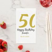 50th birthday add name date year black テンプレートgo (インサイチュ)