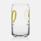 50th birthday add name date year black テンプレートgo ガラス缶 (左)