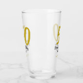 50th birthday add name date year black テンプレートgo タンブラーグラス (左)