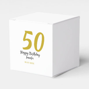 50th birthday add name date year black テンプレートgo フェイバーボックス