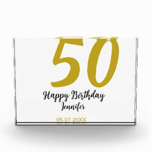 50th birthday add name date year black テンプレートgo フォトブロック