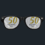 50th birthday add name date year black テンプレートgo レトロサングラス<br><div class="desc">編集可能デザイン</div>